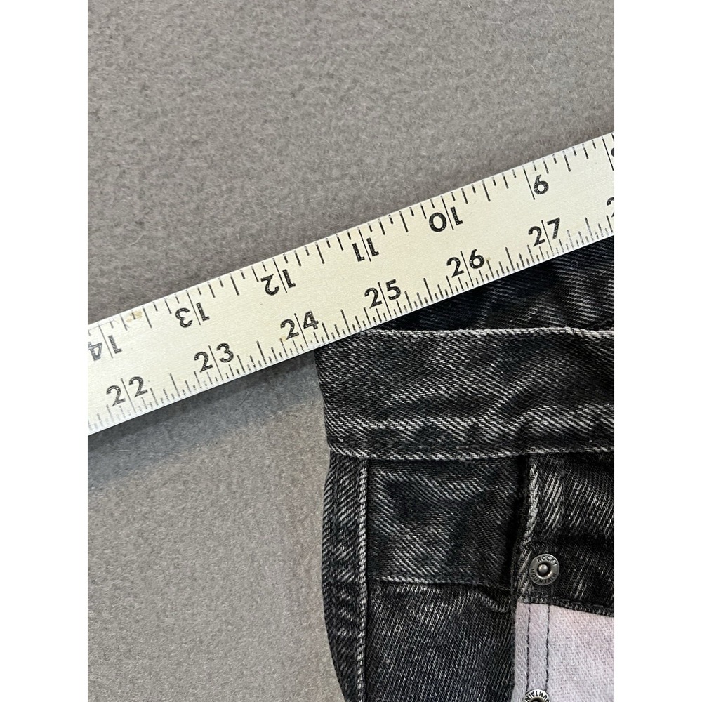 Vtg 1990s Rocky Mountain Womens 26/3 Black Gray Pleated High Rise Jeans USA - Picture 7 of 14